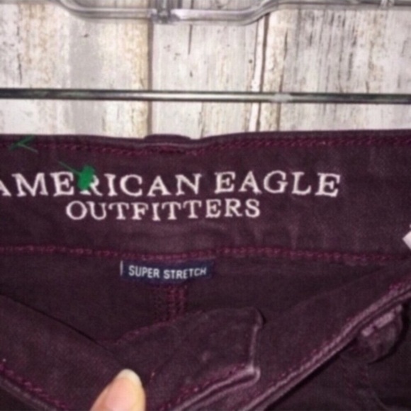 American Eagle Red High Rise Shortie Shorts - Picture 9 of 9